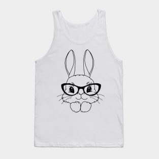 Funny and Cute  Rabbit ,happy Easter cartoon, Cartoon style Tank Top